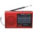 Supersonic 9-Band Rechargeable Bluetooth Radio With Usb/Sd Card Input (Red)