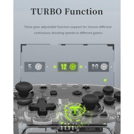 Switch Controller, Pro Controller for Switch/Switch Lite/Switch OLED, Adjustable Turbo, Vibration Motion