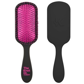 The Knot Dr. for Conair Hair Brush, Wet and Dry Detangler, Removes Knots and Tangles, For All Hair Types, Pink
