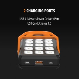 Toughtested Dual-Solar Switchback 10,000 Mah Power Bank