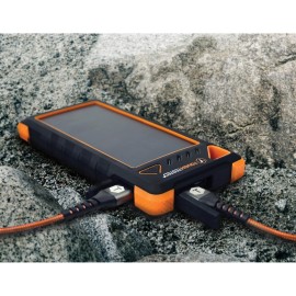 Toughtested Roc16 16,000 Mah Solar Charger And Wireless Portable Power Bank With Flashlight