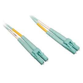 Tripp Lite N820 Series 10 Gb/100 Gb Duplex Multimode Lc/Lc Fiber Patch Cable, Aqua, 10-Ft. Cord