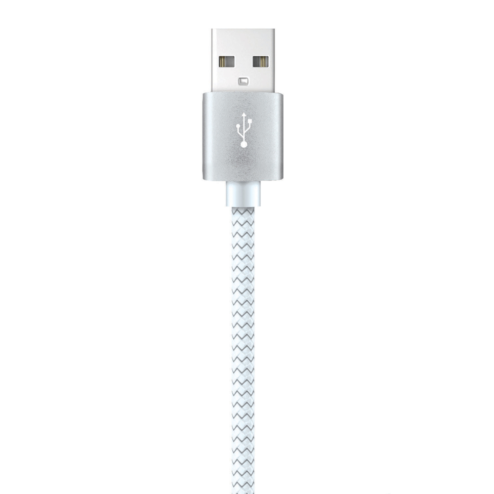 Xyst Charge And Sync Usb To Micro Usb Braided Cable, 10 Ft. (White)
