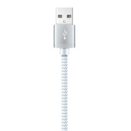 Xyst Charge And Sync Usb To Micro Usb Braided Cable, 10 Ft. (White)