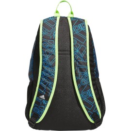 adidas Foundation 6 Backpack, Outline BOS Toss Pulse Blue/Black/Lucid Lemon Yellow, One Size