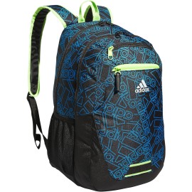 adidas Foundation 6 Backpack, Outline BOS Toss Pulse Blue/Black/Lucid Lemon Yellow, One Size