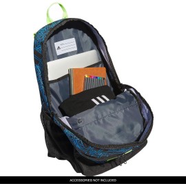 adidas Foundation 6 Backpack, Outline BOS Toss Pulse Blue/Black/Lucid Lemon Yellow, One Size