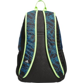 adidas Foundation 6 Backpack, Outline BOS Toss Pulse Blue/Black/Lucid Lemon Yellow, One Size