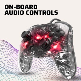 Afterglow - Deluxe+ Audio Wired Controller for Switch - Transparent