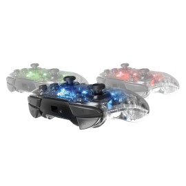 Afterglow LED Wireless Deluxe Gaming Controller - Licensed by Nintendo for Switch and OLED - RGB Hue Color Lights - See through Gamepad Controller - Paddle Buttons