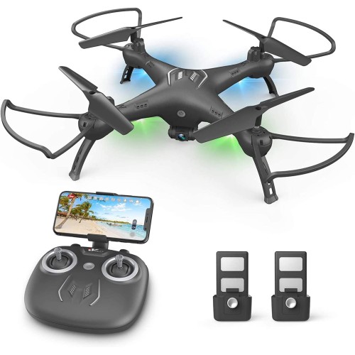 Attop B08ZC9MW1F Drones with Camera for Adults /Kids /Beginners - 1080P Drones for Adults, 120° Wide-Angle Kids Drone, Safe Design & Easy to Control with Remote/APP/Voice, 18 Mins Flight Time, Top Christmas Gifts for Kids 2022