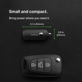 Belkin BOOST CHARGE - Car power adapter - 30 Watt - 3 A - Fast Charge, Power Delivery 3.1 (24 pin USB-C) - black