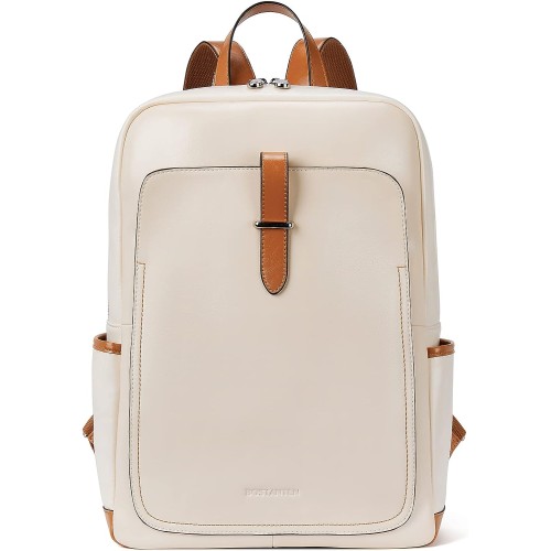 bostanten genuine leather backpack purse for women 15 6 inch laptop backpack large travel college shoulder bag yellow beigebl6213001k90 5998