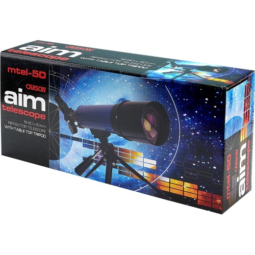 Carson Aim Refractor Type 18x 80x Power Telescope with Tabletop Tripod