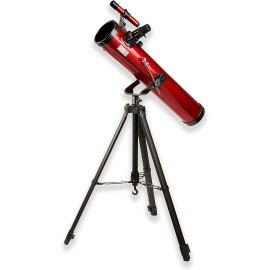 Carson Red Planet Series 35-78x76mm Newtonian Reflector Telescope with Universal Smartphone Digiscoping Adapter (RP-100SP), Small