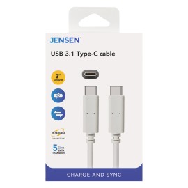 Charge And Sync Usb 3.1 Type-C To Usb Type-C Cable (3 Ft.)