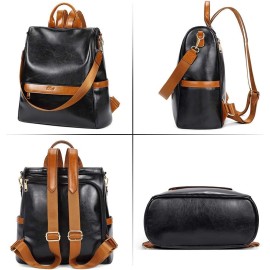 CLUCI Backpack Purse for Women Leather Convertible Backpack Purses Travel Ladies Designer Daypack Shoulder Bags