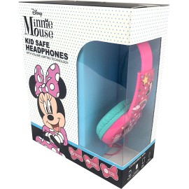 Disney Minnie Mouse Kids Safe Headphones with Built in Volume Limiting Feature for Safe Listening - Age 3 to 12
