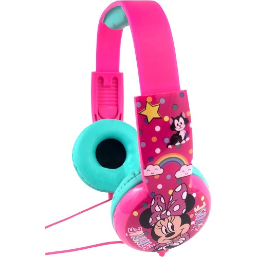 Disney Minnie Mouse Kids Safe Headphones with Built in Volume Limiting Feature for Safe Listening - Age 3 to 12