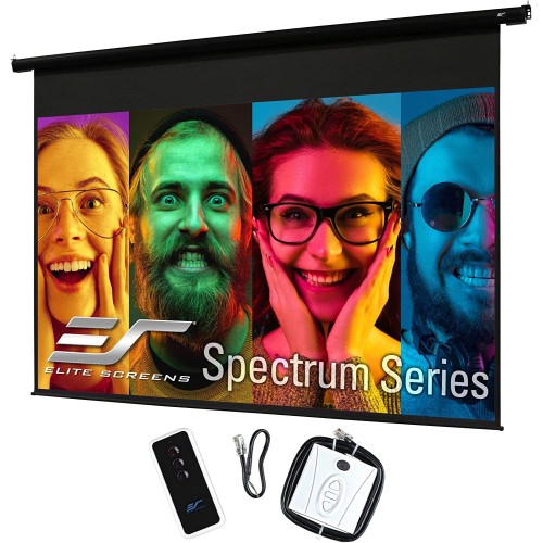 Elite Screens Spectrum 125-INCH diag. 16:9 Electric Motorized Projector Screen with Multi Aspect Ratio Function Home Theater 8K/4K