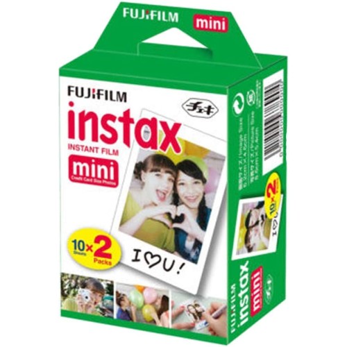 Fujifilm INSTAX Mini Instant Film 2 Pack = 20 Sheets (White) for Fujifilm Mini 8 & Mini 9