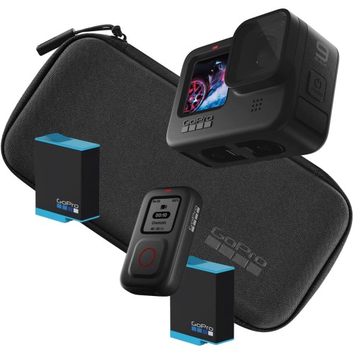 GoPro HERO9 + Remote, Spare Battery and Carrying Case