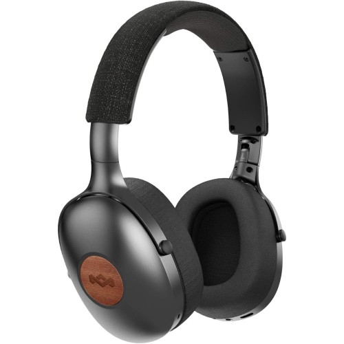 House of Marley Positive Vibration XL: Over-Ear Headphones with Microphone, Wireless Bluetooth Connectivity, and 24 Hours of Playtime (Black)