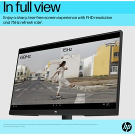 HP V24v G5 - LED monitor - 24" (23.8" viewable) - 1920 x 1080 Full HD (1080p) @ 75 Hz - VA - 250 cd/m² - 3000:1 - 5 ms - HDMI, VGA