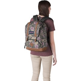 JanSport Cortlandt 15-inch Laptop Backpack - 25 Liter Travel Pack, Boho Floral Graphite Gre