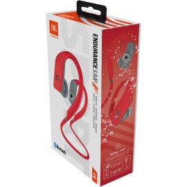 JBL Endurance Jump - Earphones with mic - in-ear - over-the-ear mount - Bluetooth - wireless - red