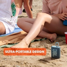 JBL Go 3: Portable Speaker with Bluetooth, Builtin Battery, Waterproof and Dustproof Feature Gray