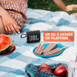 JBL Go 3: Portable Speaker with Bluetooth, Builtin Battery, Waterproof and Dustproof Feature Gray