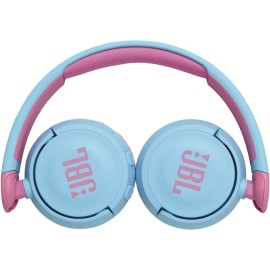 JBL JR310BT Ultra Portable Kids Wireless On-Ear Headphones with Safe Sound, Built-In Mic, 30 Hours Battery, Soft Padded Headband and Ear Cushion - Blue, JBLJR310BTBLU