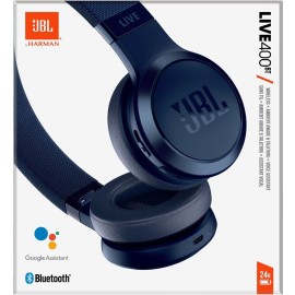 JBL LIVE 400BT - Headphones with mic - on-ear - Bluetooth - wireless - blue