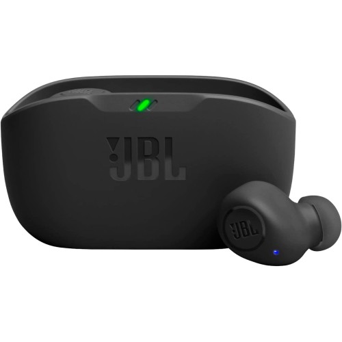 JBL Wave BUDS Full Wireless Earphones, Bluetooth/IP54 Waterproof, Dustproof, App Compatible, USB Type C, Black
