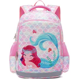 JIANYA Girls Backpack for School Kids Bookbag Kindergarten Elementary Backpack Lunch Box Set, Light Blue