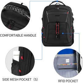 KROSER Travel Laptop Backpack 18.4 inch XXXL Computer Backpack Stylish College Backpack with RFID