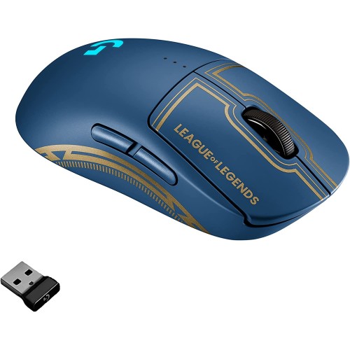 Logitech G PRO Wireless Gaming Mouse - Lightspeed, Hero 25K Sensor, 25,600 DPI, RGB, 4-8 Customizable Buttons, Ambidextrous, Official League of Legends Edition