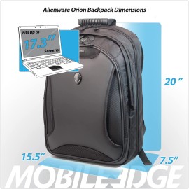 Mobile Edge Alienware Orion M17x ScanFast TSA Checkpoint Friendly 17.3-Inch Gaming Laptop Backpack (ME-AWBP2.0), Black