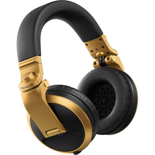 Pioneer DJ HDJ-X5BT-N - Closed-back, Bluetooth-compatible, Circumaural DJ Headphones with 40mm Drivers, 5Hz-30kHz Frequency Range,  etachable Cable, and Carry Pouch - Gold