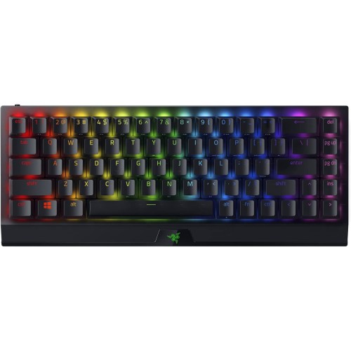 Razer BlackWidow V3 Mini HyperSpeed 65% Wireless Mechanical Gaming Keyboard: HyperSpeed Wireless Technology - Yellow Mechanical Switches- Linear & Silent - Doubleshot ABS keycaps - 200Hrs Battery Life