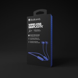 Skullcandy Jib+ Wireless Bluetooth In-Ear Earbuds With Microphone (Blue And Black)