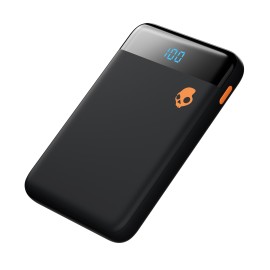 Skullcandy Stash Mini 5,000 Mah Usb-A To Usb-C Portable Charger With Split Charging Cable (Black/Orange)