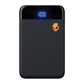 Skullcandy Stash Mini 5,000 Mah Usb-A To Usb-C Portable Charger With Split Charging Cable (Black/Orange)
