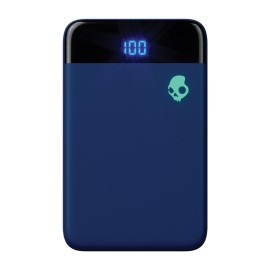 Skullcandy Stash Mini 5,000 Mah Usb-A To Usb-C Portable Charger With Split Charging Cable (Dark Blue/Green)