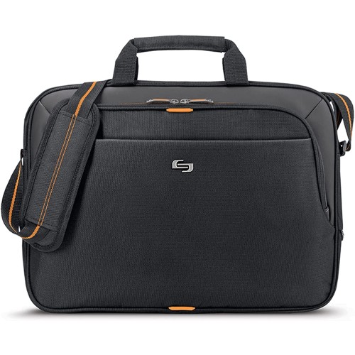 Solo New York Ace Slim Brief 15.6 Inch Laptop Briefcase, Black