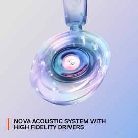 SteelSeries Arctis Nova 1P Multi-System Gaming Headset — Hi-Fi Drivers — 360° Spatial Audio — Comfort Design — Durable — Lightweight — Noise-Cancelling Mic — PS5/PS4, PC, Xbox, Switch - White