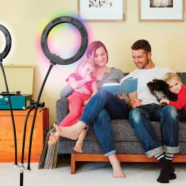Supersonic Pro Live Stream Double 8-Inch Led Selfie Rgb Ring Light With Tripod Stand