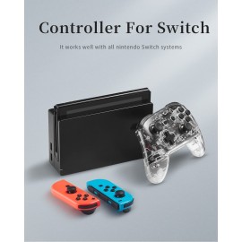 Switch Controller, Pro Controller for Switch/Switch Lite/Switch OLED, Adjustable Turbo, Vibration Motion