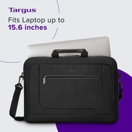 Targus Laptop Bag for Laptops up to 15.6-Inches, Computer Bags for Women Men, Microsoft Apple Lenovo Dell and HP Laptop Case, Shoulder Bag for Men/Women, Computer Messenger Bag, Black (TBT935GL)